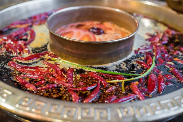 Chengdu Sichuan Hot Pot, κοντινό πλάνο — Φωτογραφία Αρχείου