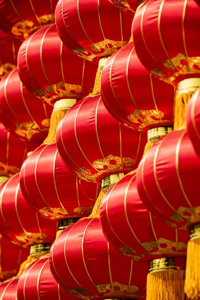 Group of red chinese lanterns