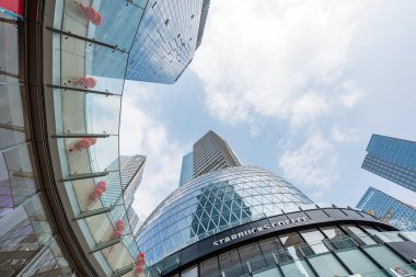 Starbucks kahve modern Cam Chengdu bina