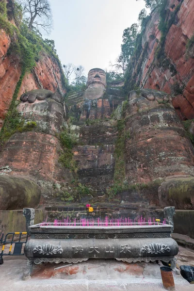 Leshan giant buddha i Sichuan Kina — Stockfoto