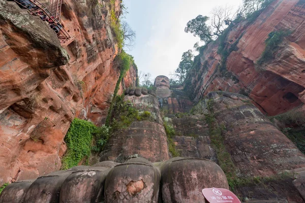 Leshan giant buddha i Sichuan Kina — Stockfoto