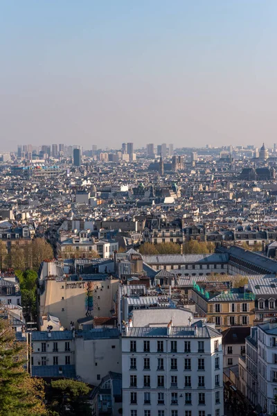 Paris skyline aerial view from Montmartre hill — Stock Photo, Image