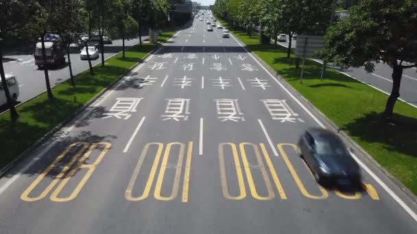 Chengdu Çin 'de yüksek hız trafiği — Stok video