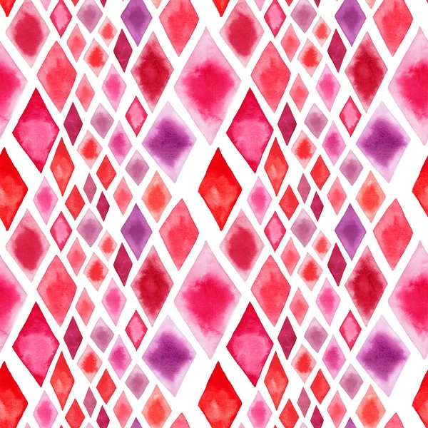 분홍색 Rhombuses 수채화 추상화 합니다 배경에 — 스톡 사진
