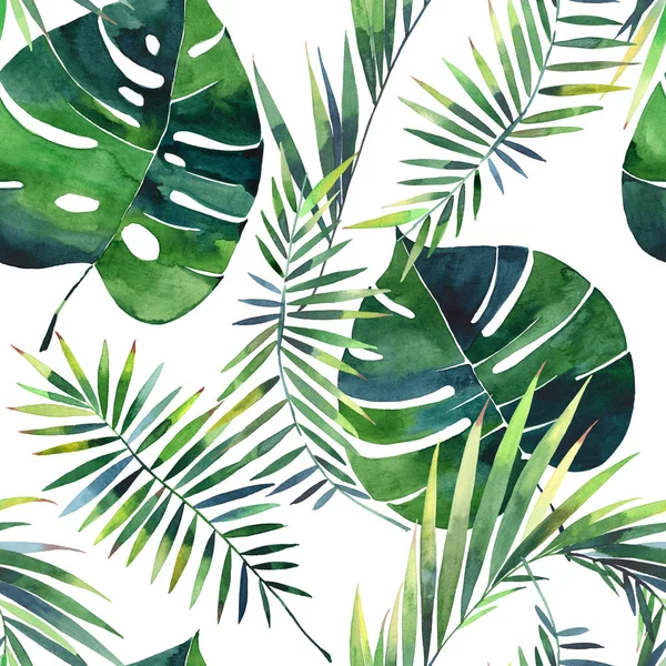 Яркие Красивые Зеленые Травяные Тропические Прекрасные Гавайи Цветочный Летний Узор — стоковое фото