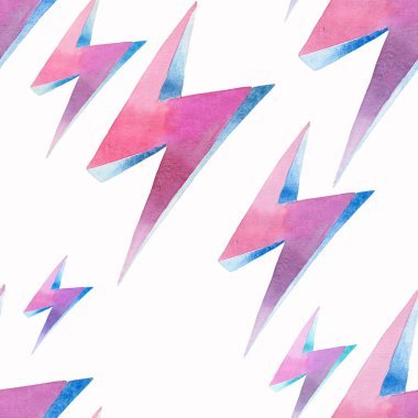 Güzel güzel şirin peri büyülü renkli desen sihirli öğeleri suluboya yıldırım el illüstrasyon parlak soyut geometrik tatil. Tebrik kartları için mükemmel tekstil.