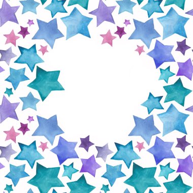 Güzel güzel şirin harika grafik parlak sanatsal mavi mor yıldız suluboya el kroki desen. Tekstil, duvar kağıtları, kağıt ambalaj, davet için mükemmel