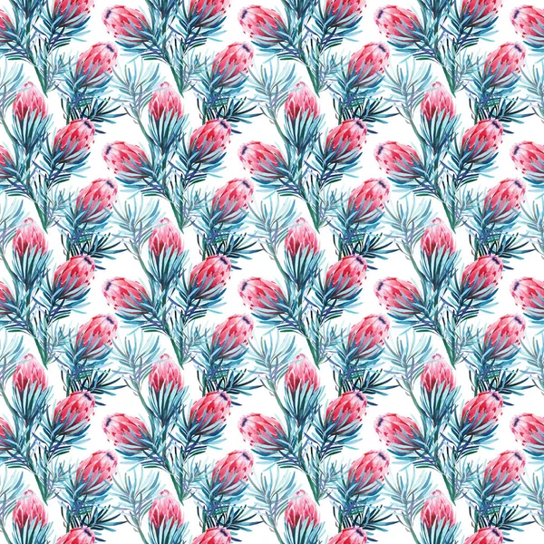 Яскраво Зелений Трав Яний Тропічний Чудовий Квітковий Літній Візерунок Рожевих — стокове фото