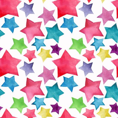 Güzel güzel şirin harika grafik parlak sanatsal kırmızı pembe mavi mor yeşil sarı yıldız suluboya el kroki desen. Tekstil, duvar kağıtları, kağıt ambalaj, davet için mükemmel