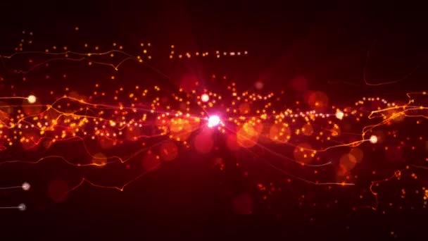 Φόντο Animation Ακτινοβολώντας Μόρια Που Μπορούν Χρησιμοποιηθούν Για Οποιαδήποτε Μόδα — Αρχείο Βίντεο