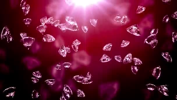 Фонова Анімація Блискучими Діамантами Які Можуть Бути Використані Будь Якої — стокове відео