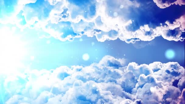 Равномерно проходящие облака — стоковое видео