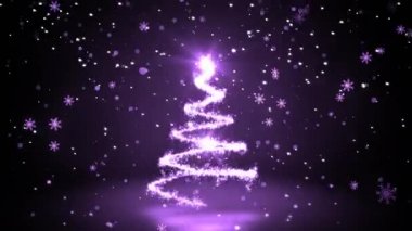 Mor parlak parıltı Noel ağacı