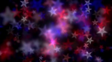 Vatansever yıldız ışıkları hareket