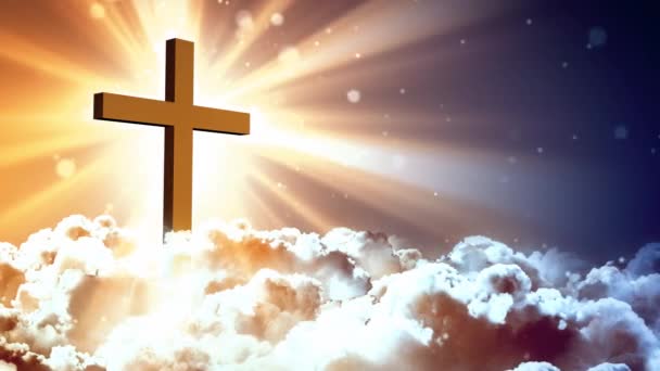 Adoração da Cruz Celestial — Vídeo de Stock