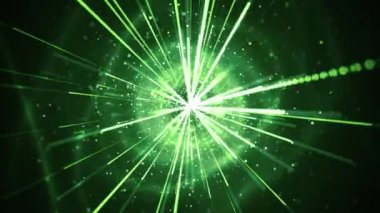 Yeşil pırıltılı ışık çizgi tünel