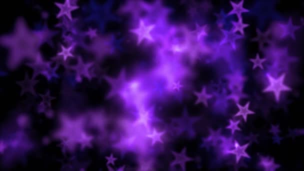 Roxo Bokeh Star Lights Movimento — Vídeo de Stock