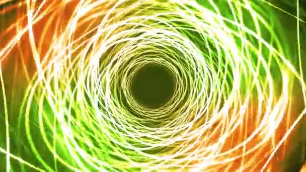 Rayas onduladas verdes en movimiento del túnel — Vídeo de stock