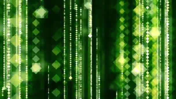 Green Data Diamond Matrix — Stock Video