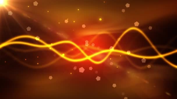 Altın dalgalar parçacıklar — Stok video