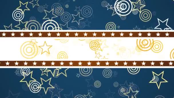 Estrelas e formas patrióticas — Vídeo de Stock
