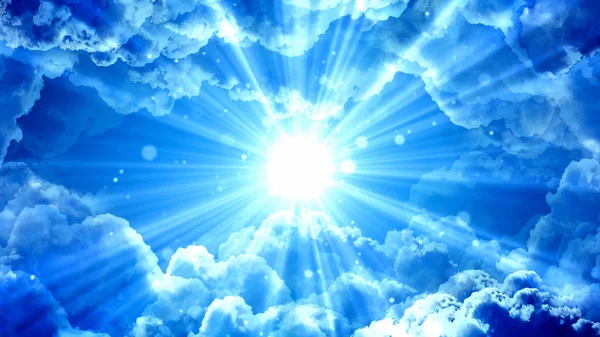 崇拜和祈祷为基础的电影云和光线背景有用的神圣的 精神的 幻想的概念 — 图库照片
