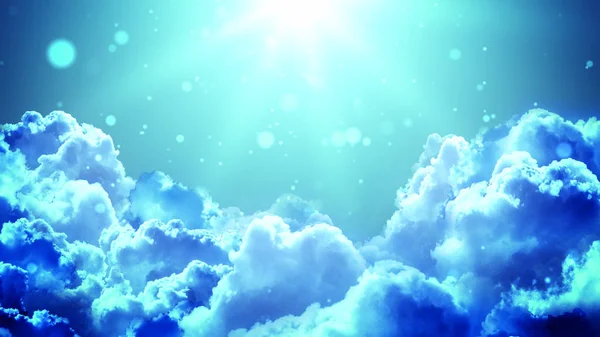 Worship and Prayer based cinematic clouds and light rays background useful for divine, spiritual, fantasy concepts.