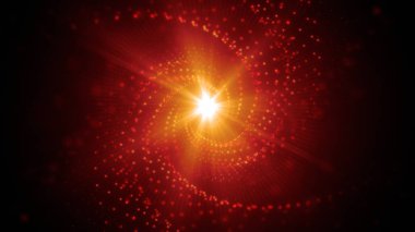 Yayın, reklam ve sunumlar için uygun merkezi arka planda döndürdüm parlak çizgiler lens flare.