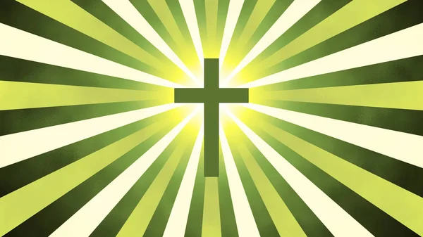 Christliche Anbetung Und Gebet Basierend Auf Sonnenbrand Und Lichtstrahlen Hintergrund — Stockfoto
