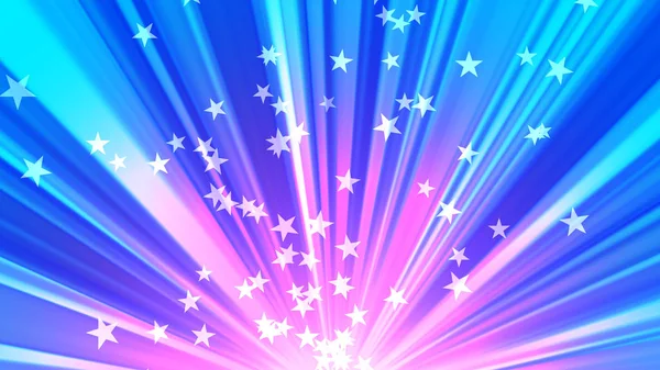 Estrelas Brilhantes Raios Luz Para Celebração Festas Nós Eventos Patrióticos — Fotografia de Stock