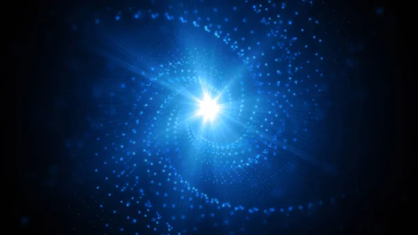 Yayın, reklam ve sunumlar için uygun merkezi arka planda döndürdüm parlak çizgiler lens flare.