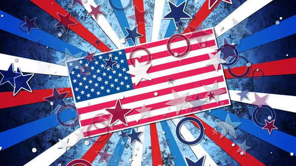 Uns Patriotischen Hintergrund Mit Uns Flagge Grunge Hintergrund Mit Schwebenden — Stockfoto