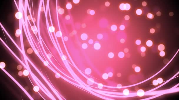 Light Streaks Flowing Bokeh Light Particles Background Animation Suited Broadcast — Stock Video