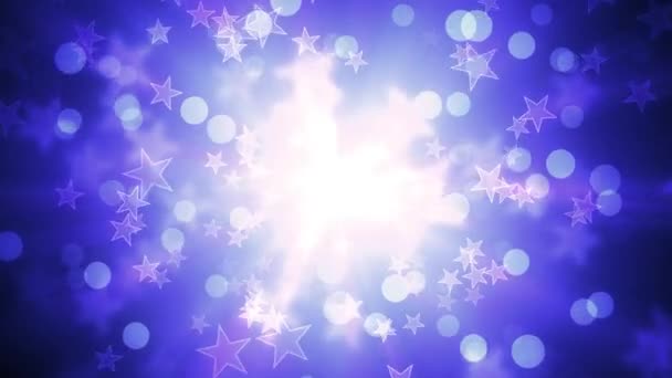 Glittering Stars Light Rays Particles Background Animation Suited Broadcast Commercials — Stock Video