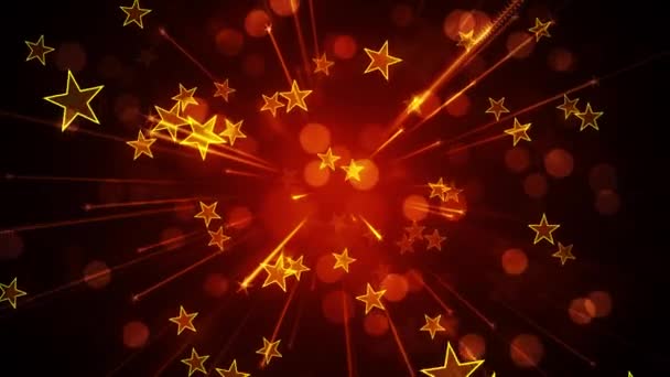 Stelle Scintillanti Particelle Raggi Luminosi Animazione Sfondo Adatto Trasmissione Spot — Video Stock