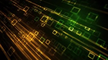 Öğelerinin arka plan animasyon yanıp sönen ile kameraya doğru hareket eden teknoloji veri kılavuzu yayın, reklam ve sunumlar için uygun. Bu da moda, fotoğraf veya kurumsal animasyonlar kullanılabilir.