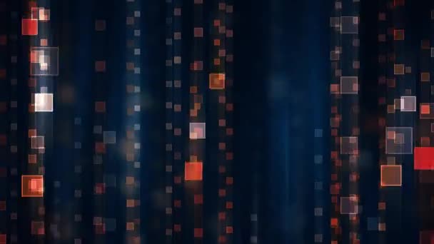 Abstrakt Fließende Datenpartikel Und Matrix Daten Animation Die Für Alle — Stockvideo