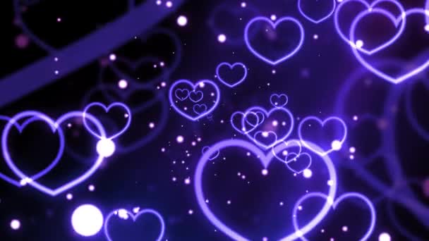 Animation Fond Valentines Coeurs Mariage Adaptée Diffusion Aux Publicités Aux — Video
