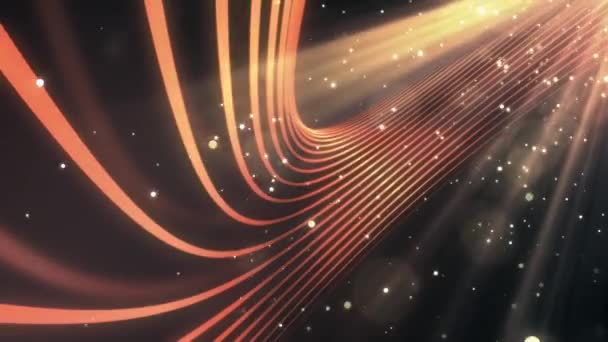 Light Streaks Flowing Bokeh Light Particles Background Animation Suited Broadcast — Stock Video