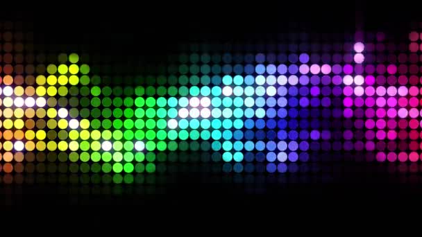 Musik Ljuslåda Med Ljudmätaren Ledde Ljus Animation Som Lämpad För — Stockvideo