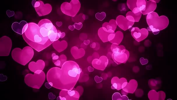 Valentines Wedding Hearts Background Animation Suited Broadcast Commercials Presentations Can — Stock Video