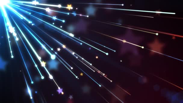 Resumo Estrias Luz Fundo Partículas Brilhantes Que Adequado Para Transmissão — Vídeo de Stock