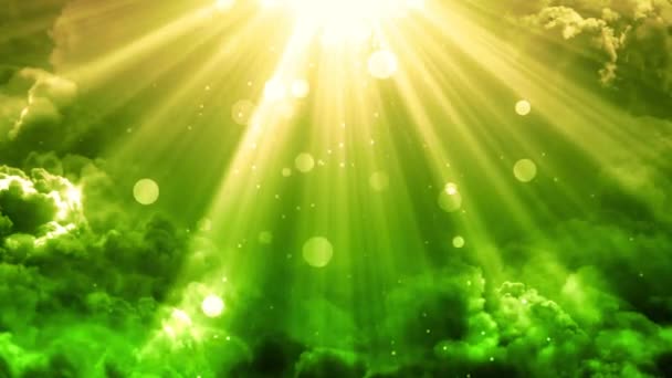 Rayos Luz Celestiales Adoración Animación Que Adecuado Para Difusión Anuncios — Vídeo de stock