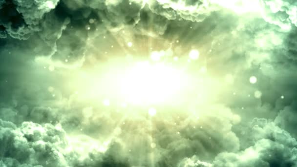 Nebeský Světelné Paprsky Animace Uctívání Který Vhodný Pro Vysílání Reklamy — Stock video