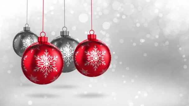 Závěsné vánoční koule — Stock video