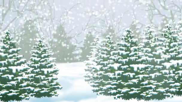 休日の冬の森 — ストック動画