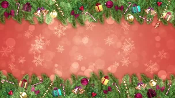 红色圣诞装饰品 — 图库视频影像