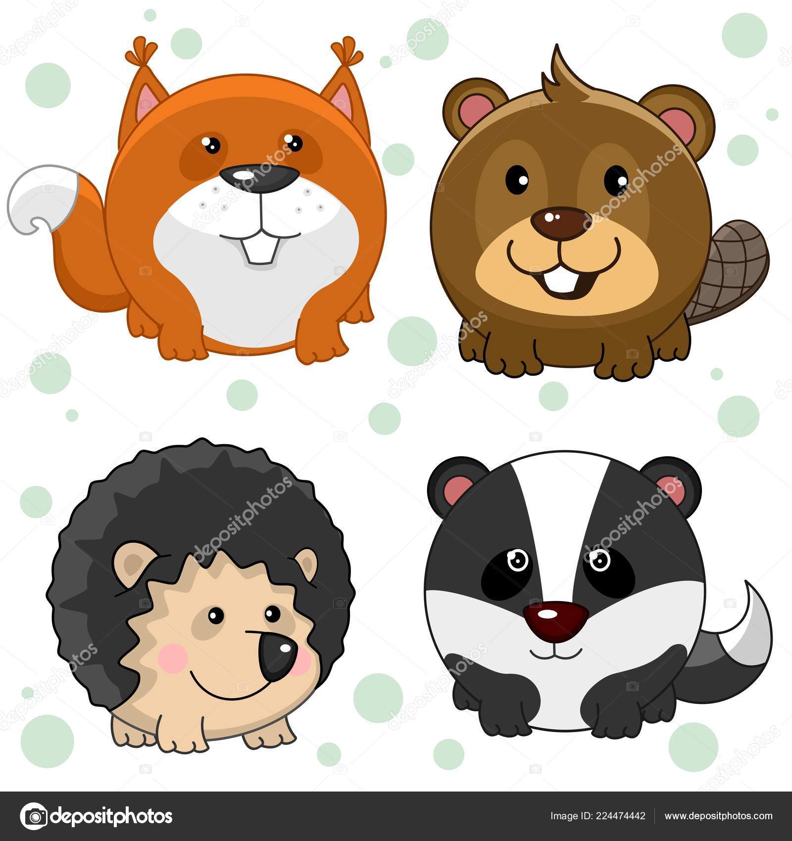 Set Beautiful Animal Icons Kids Design Wild Animals Squirrel Beaver — Free Stock Vector © huhabra #224474442 Set Beautiful Animal Icons Kids Design Wild Animals Squirrel Beaver — Free Stock Vector © huhabra #224474442
