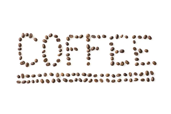 白地に隔離されたコーヒー豆 — ストック写真