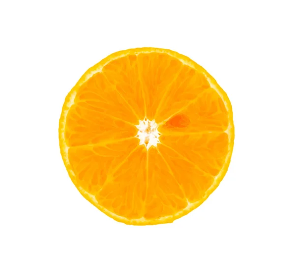 Orange Fruit Isolated White Background Clipping Path — Stock Photo, Image